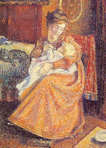 The Newborn Oil Painting by Georges Lemmen