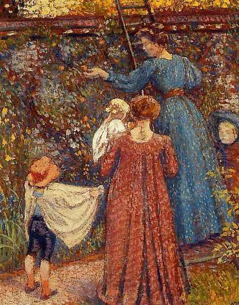 Picking Fruit (No.2) Oil Painting by Georges Lemmen