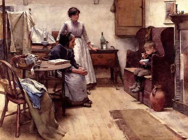 The Orphan Oil Painting by Walter Langley