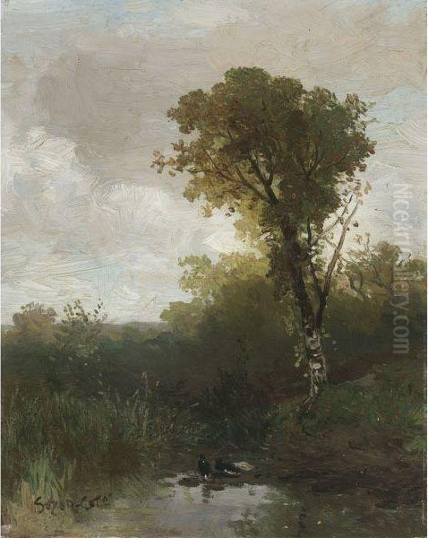 Paysage Oil Painting by Marc-Aurele Foy De Suzor-Cote