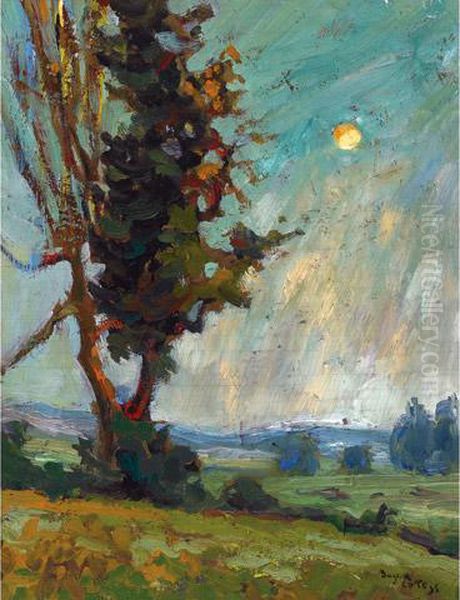 Paysage Lunaire, Arthabaska Oil Painting by Marc-Aurele Foy De Suzor-Cote