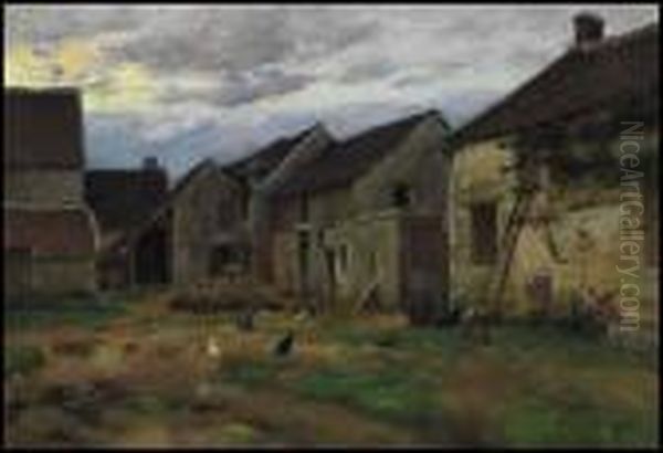 La Ferme Oil Painting by Marc-Aurele Foy De Suzor-Cote