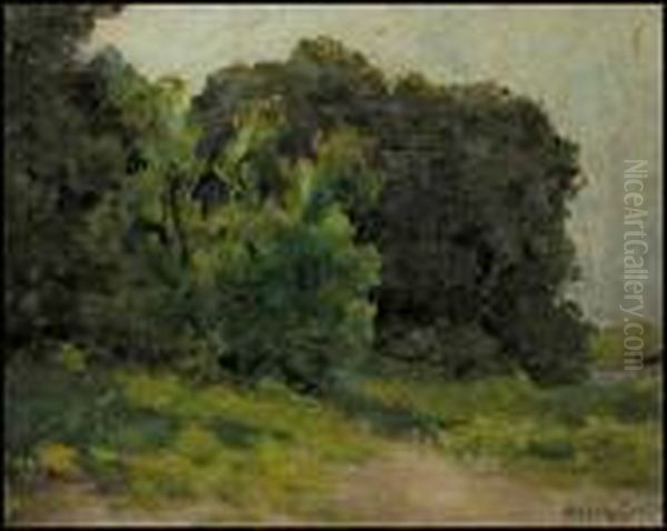 A Stand Of Trees At The Water's Edge Oil Painting by Marc-Aurele Foy De Suzor-Cote