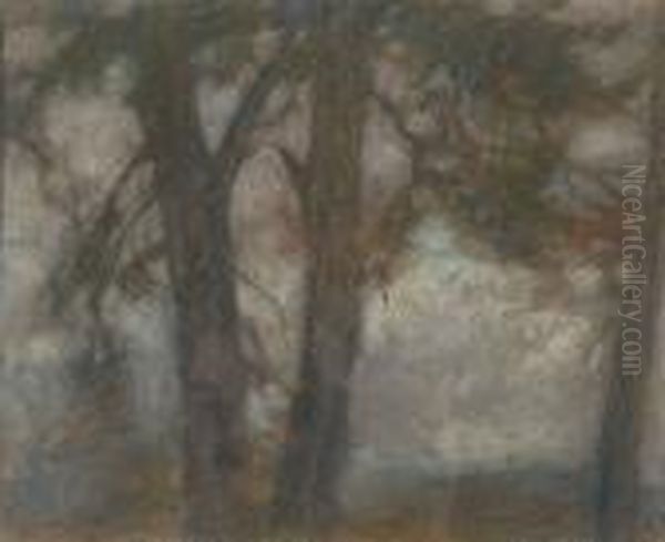 Autumn Trees. Oil Painting by Marc-Aurele Foy De Suzor-Cote