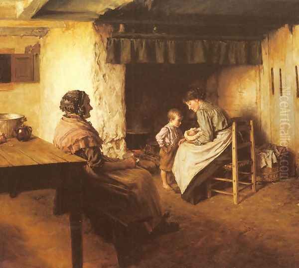 The New Arrival Oil Painting by Walter Langley