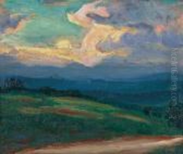 Blue Ridge Mountains, Virginia Oil Painting by Marc-Aurele Foy De Suzor-Cote