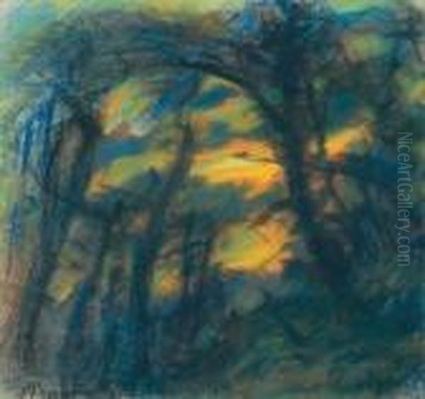 Forest Opening Oil Painting by Marc-Aurele Foy De Suzor-Cote