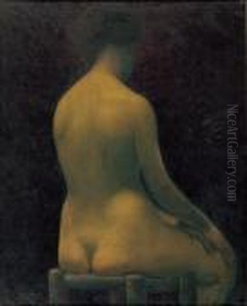 Portrait Of A Nude Oil Painting by Marc-Aurele Foy De Suzor-Cote