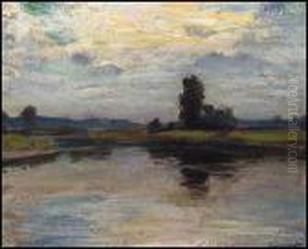 Sketch On The Nicolet River, Summer Afternoon Oil Painting by Marc-Aurele Foy De Suzor-Cote