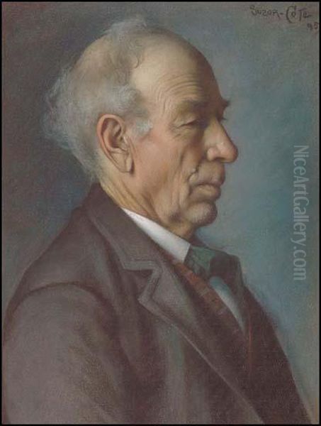 Monsieur Duhamel, The Village Notary And Guide Oil Painting by Marc-Aurele Foy De Suzor-Cote