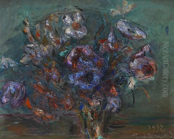 Bouquet Oil Painting by Vladimir De Terlikowski