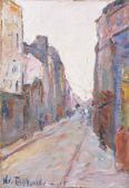 Paris, Rue Animee by Vladimir De Terlikowski