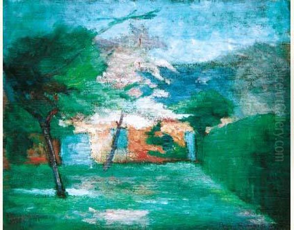 Jardin (1911) Oil Painting by Vladimir De Terlikowski