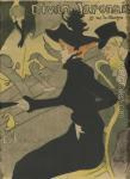 Divan Japonais Oil Painting by Henri De Toulouse-Lautrec