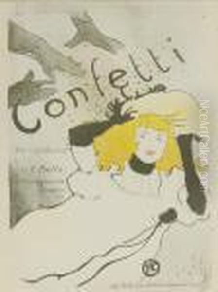 Confetti Oil Painting by Henri De Toulouse-Lautrec