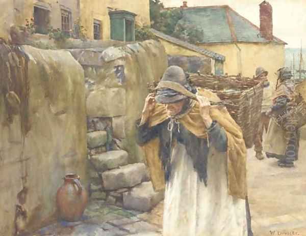 Carrying the catch Oil Painting by Walter Langley