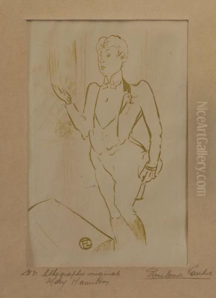 Mary Hamilton From Oil Painting by Henri De Toulouse-Lautrec