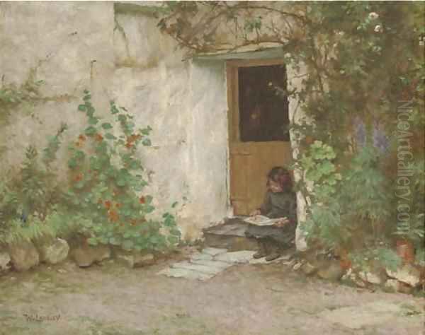 The Epps Door Oil Painting by Walter Langley