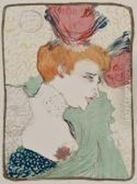 Mademoiselle Lender En Buste Oil Painting by Henri De Toulouse-Lautrec