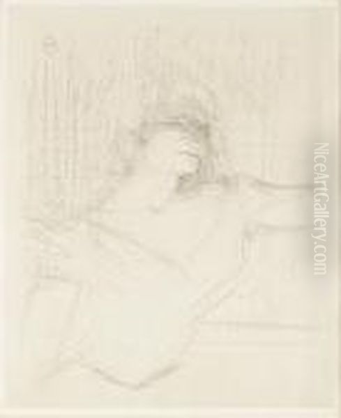 Yvette Guilbert Dans La Glu Oil Painting by Henri De Toulouse-Lautrec