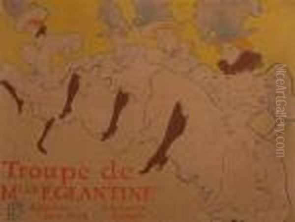 La Troupe De Mademoiselle Eglantine Oil Painting by Henri De Toulouse-Lautrec