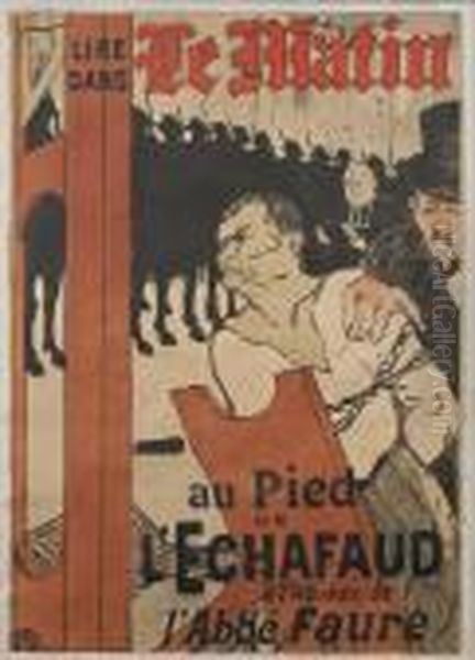 Au Pied De L'echafaud Oil Painting by Henri De Toulouse-Lautrec