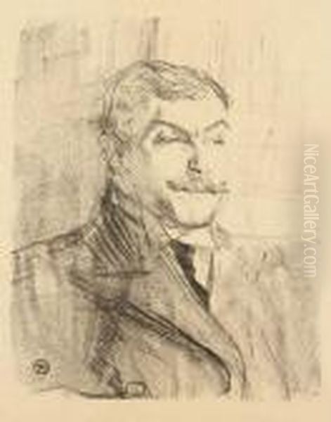 Lucien Guitry Oil Painting by Henri De Toulouse-Lautrec