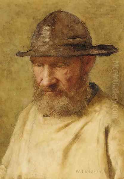 Fisherman Oil Painting by Walter Langley