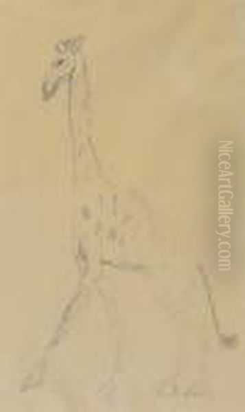 Girafe Oil Painting by Henri De Toulouse-Lautrec