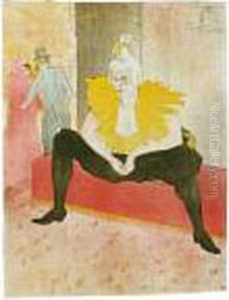 La Clownesse Assise Oil Painting by Henri De Toulouse-Lautrec