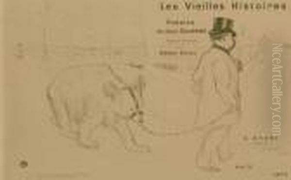 Les Vieilles Histoires, Couverture-frontispiece Oil Painting by Henri De Toulouse-Lautrec