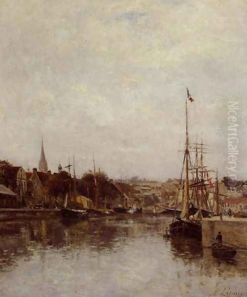 Caen, The Dock of Saint-Pierre Oil Painting by Stanislas Lepine