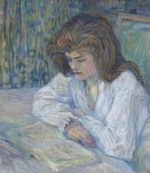 La Liseuse Oil Painting by Henri De Toulouse-Lautrec