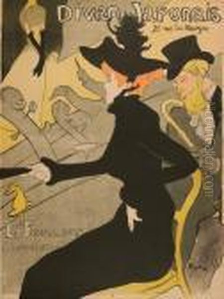 Divanjaponais Oil Painting by Henri De Toulouse-Lautrec