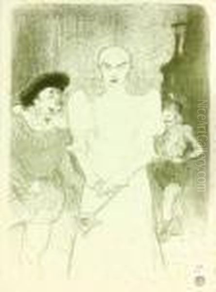 A L'opera : Madame Caron Dans Faust Oil Painting by Henri De Toulouse-Lautrec