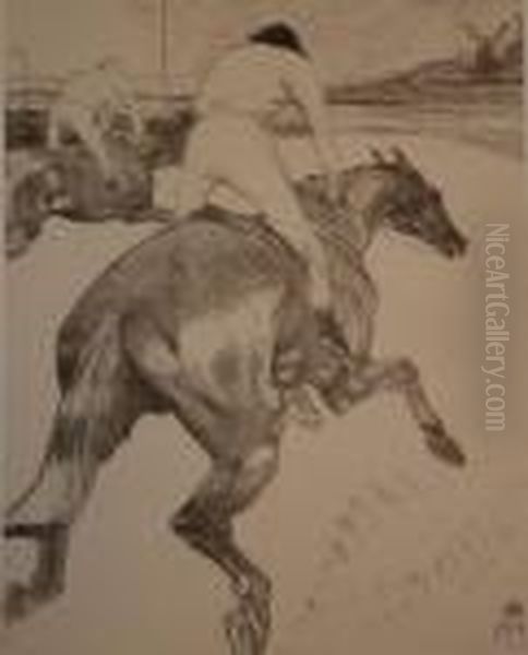 Le Jockey Oil Painting by Henri De Toulouse-Lautrec