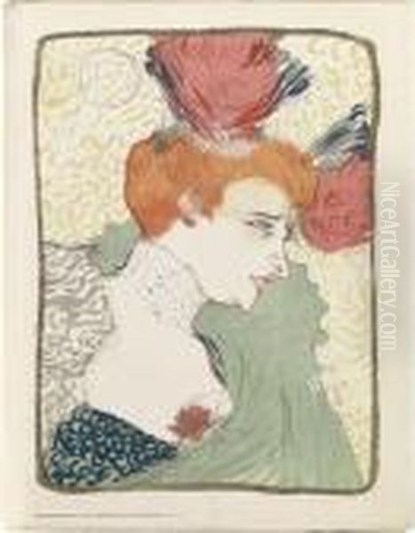 Mademoiselle Marcellelender, En Buste Oil Painting by Henri De Toulouse-Lautrec