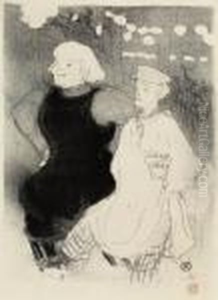 Au Moulin Rouge, L'unionfranco-russe Oil Painting by Henri De Toulouse-Lautrec