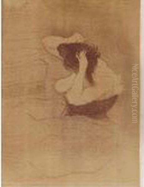 Femme Qui Se Peigne Oil Painting by Henri De Toulouse-Lautrec