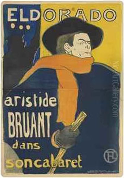 Eldorado, Aristide Bruant Oil Painting by Henri De Toulouse-Lautrec