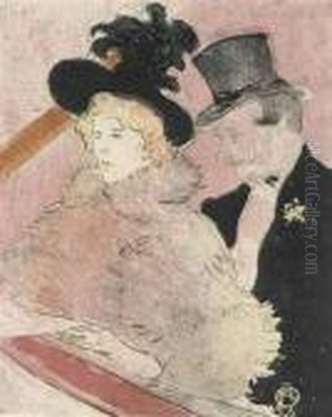 Au Concert Oil Painting by Henri De Toulouse-Lautrec