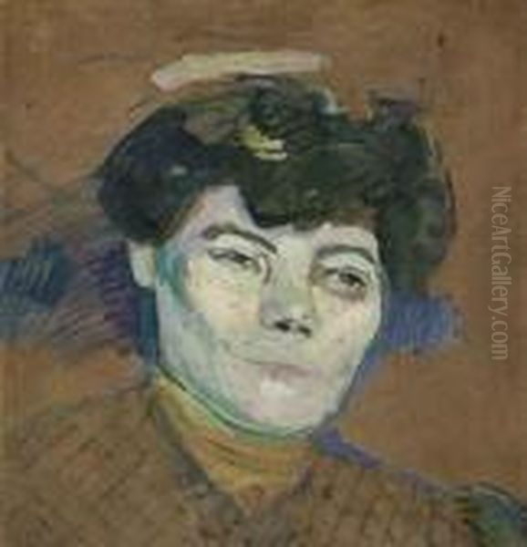 Tete De Femme Oil Painting by Henri De Toulouse-Lautrec