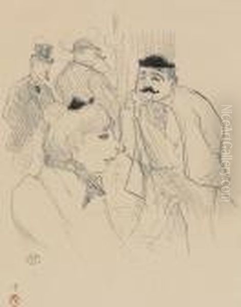 La Tige - Moulin Rouge Oil Painting by Henri De Toulouse-Lautrec