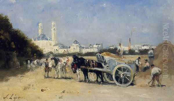 Laborers, Trocadero Oil Painting by Stanislas Lepine