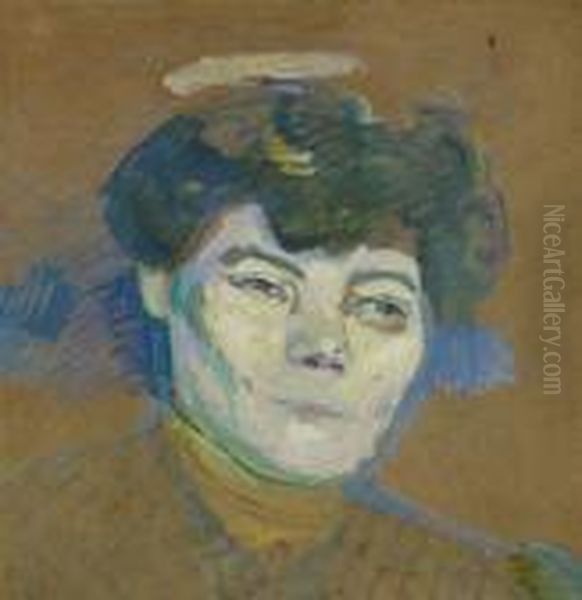 Tete De Femme Oil Painting by Henri De Toulouse-Lautrec