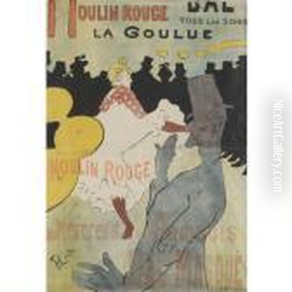 Moulin Rouge, La Goulue Oil Painting by Henri De Toulouse-Lautrec