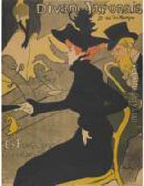 Divan Japonais Oil Painting by Henri De Toulouse-Lautrec