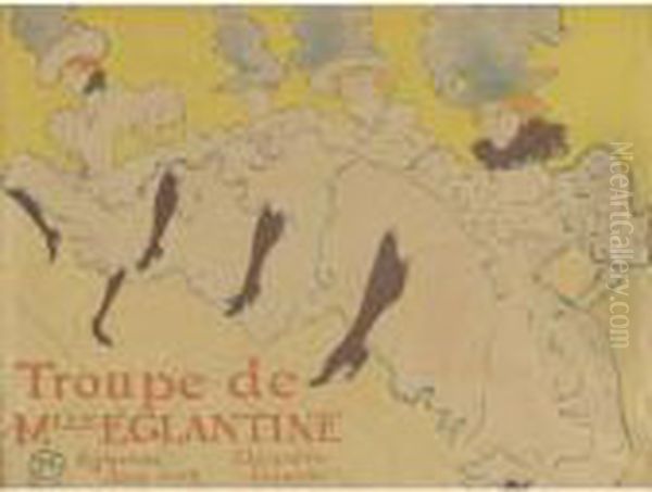 La Troupe De Mademoiselle Eglantine Oil Painting by Henri De Toulouse-Lautrec