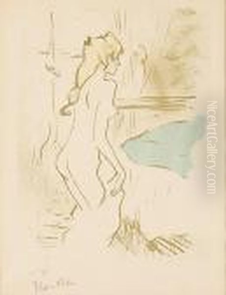 Etude De Femme Oil Painting by Henri De Toulouse-Lautrec