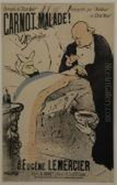 Carnot Malade Oil Painting by Henri De Toulouse-Lautrec